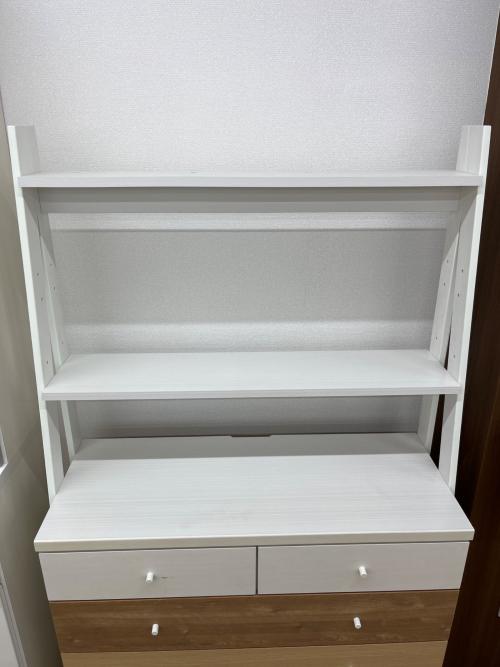 ニトリ チェストラック ホワイト×ブラウン ランダム2 幅:約100㎝