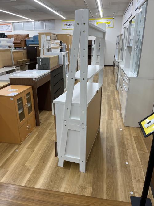 ニトリ チェストラック ホワイト×ブラウン ランダム2 幅:約100㎝