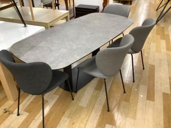 Moda en Casa (モーダエンカーサ) ダイニング5点セット グレー セラミック天板