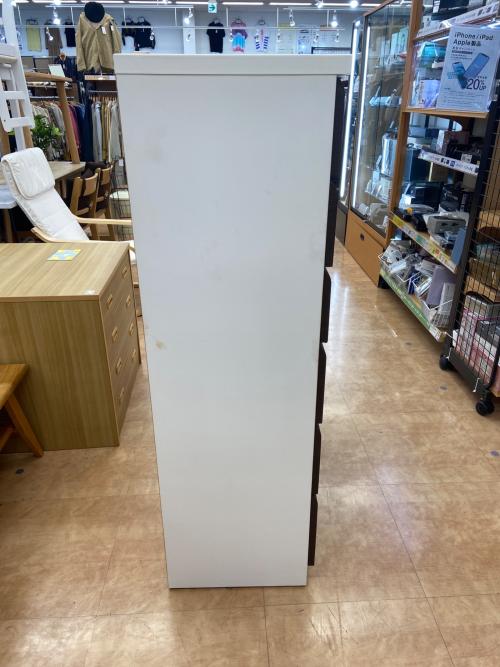 ニトリ 6段チェスト ダークブラウン×ホワイト