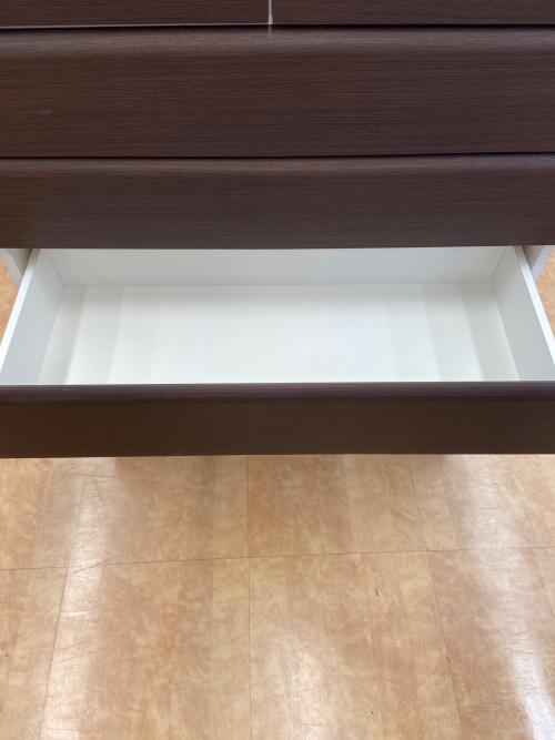 ニトリ 6段チェスト ダークブラウン×ホワイト