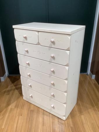 ニトリ 6段チェスト ベージュ マグナ 幅:80cm 高さ:120cm 奥行:42cm