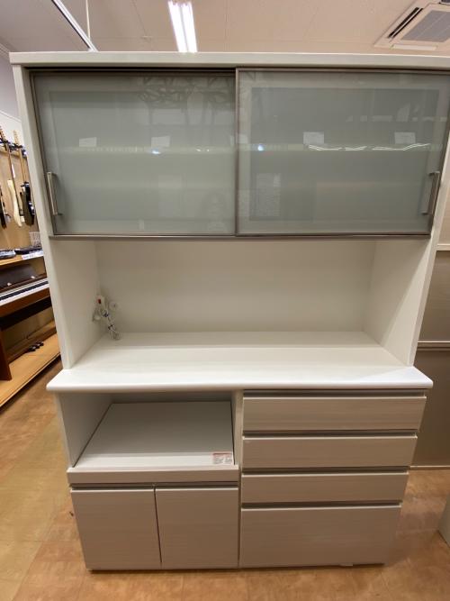 ニトリ レンジボード ホワイト×アイボリー　ボスティア140KB