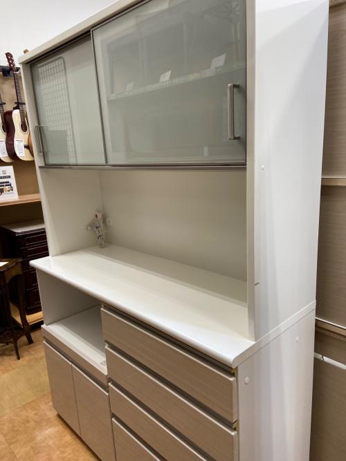 ニトリ レンジボード ホワイト×アイボリー　ボスティア140KB