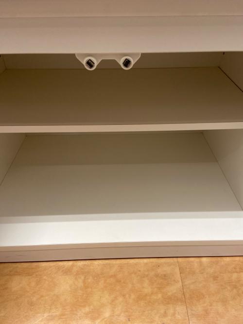 ニトリ レンジボード ホワイト×アイボリー　ボスティア140KB