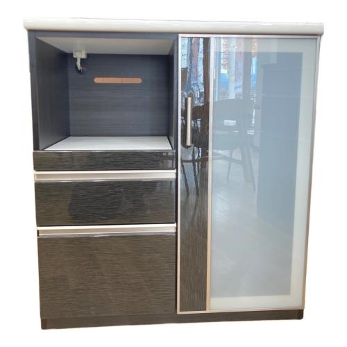 ニトリ キッチンカウンター ブラック×ホワイト