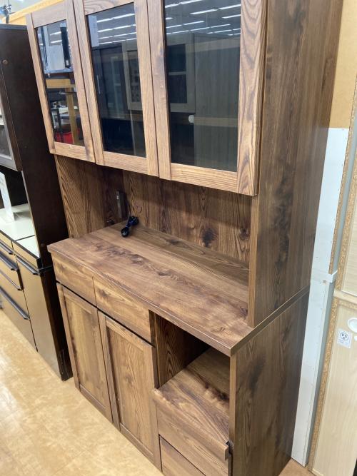 レンジボード ブラウン 3枚扉