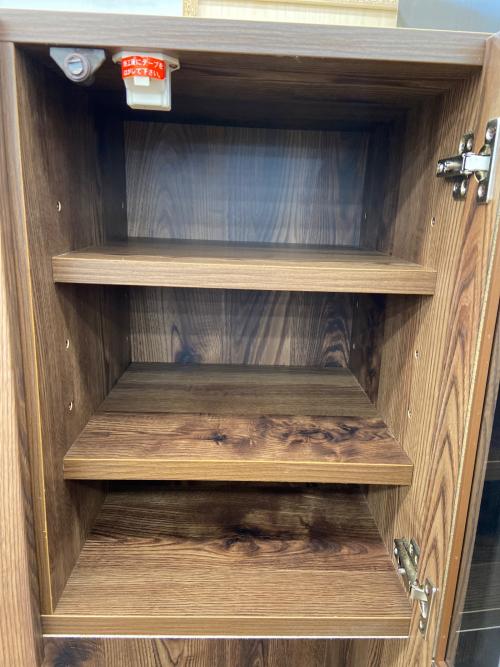 レンジボード ブラウン 3枚扉