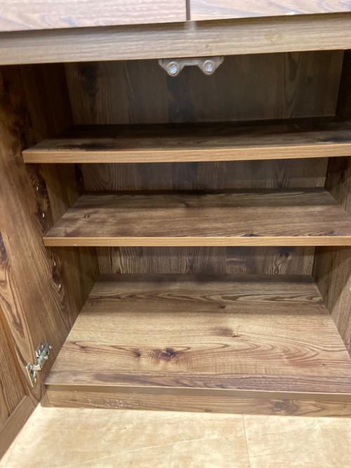 レンジボード ブラウン 3枚扉