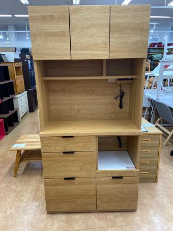 ニトリ レンジボード ナチュラル 3枚扉 エトナ