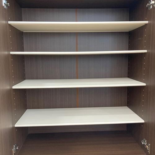 シューズボックス ダークブラウン ミラー付 ハイタイプ