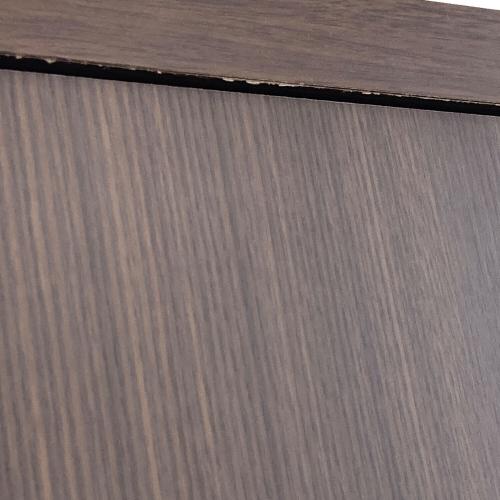 シューズボックス ダークブラウン ミラー付 ハイタイプ