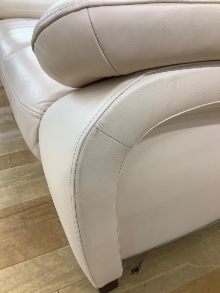 karimoku (カリモク) 3人掛けソファー アイボリー ZW7303 半革