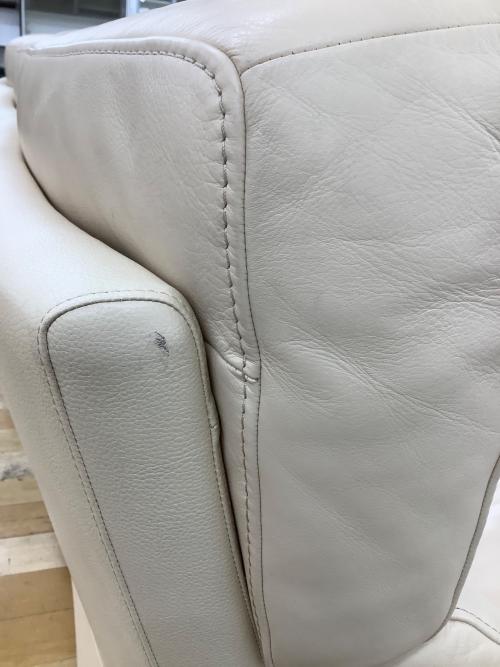 karimoku (カリモク) 3人掛けソファー アイボリー ZW7303 半革