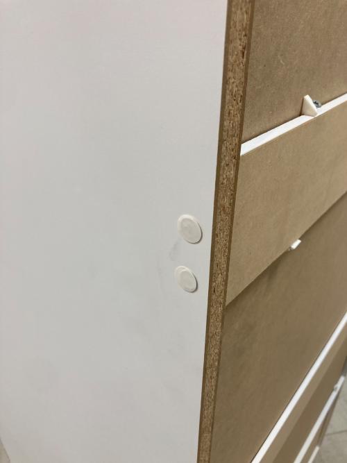 ワードローブ ホワイト キャスター付