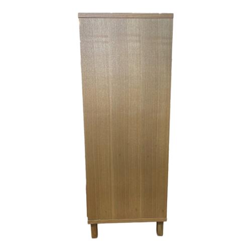 シェルフ ナチュラル×ブラウン フラップ扉