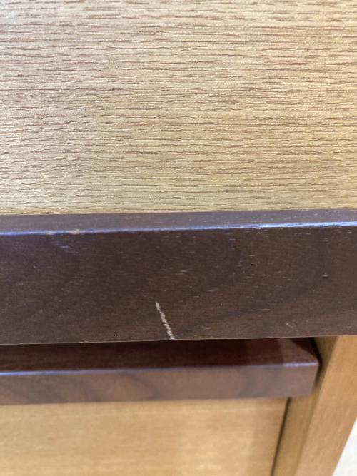 シェルフ ナチュラル×ブラウン フラップ扉