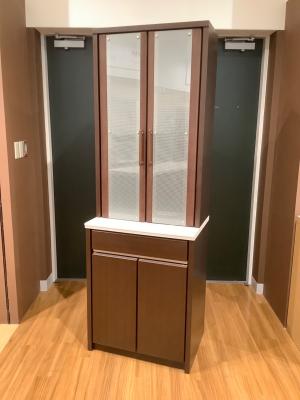 松田家具 (マツダカグ) 食器棚 幅70 奥50 高200 （ｃｍ） ブラウン
