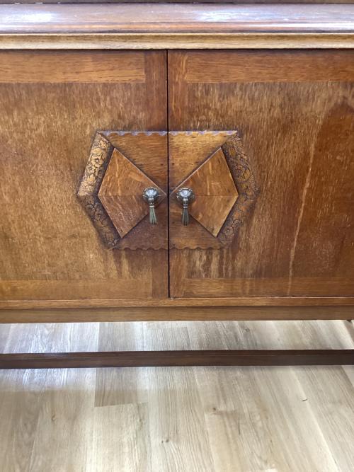 サイドボード ブラウン×ゴールド