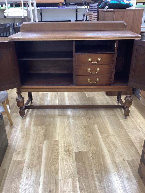 サイドボード ブラウン×ゴールド