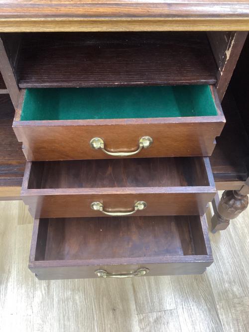 サイドボード ブラウン×ゴールド