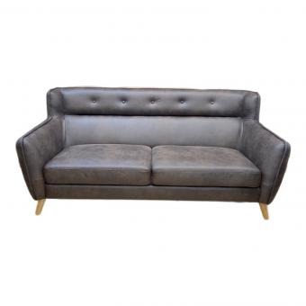 2人掛けソファー オットマン付 ※底面布カバーダメージ有 BR