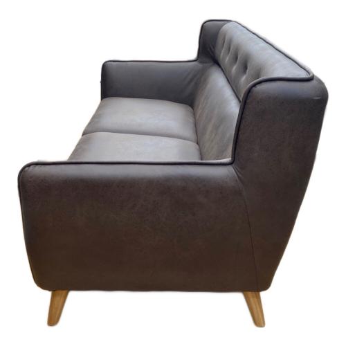 2人掛けソファー オットマン付 ※底面布カバーダメージ有 BR