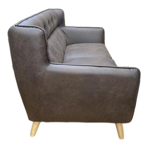 2人掛けソファー オットマン付 ※底面布カバーダメージ有 BR