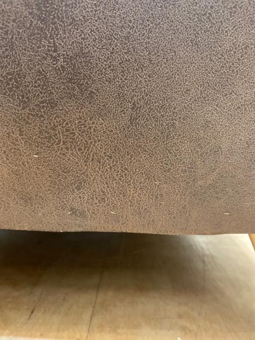 2人掛けソファー オットマン付 ※底面布カバーダメージ有 BR