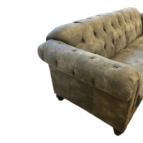 ASHLEY Furniture (アシュレイファニチャー) 3人掛けソファー チェスターフィールド グレー