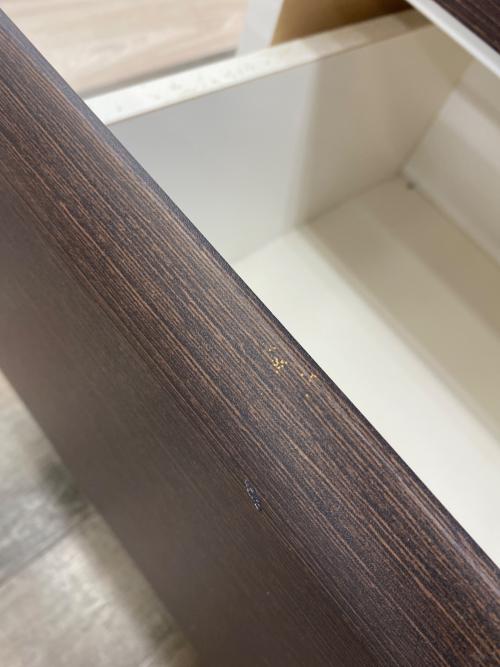 ニトリ 6段チェスト ブラウン×ホワイト