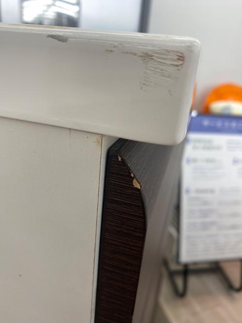 ニトリ 6段チェスト ブラウン×ホワイト