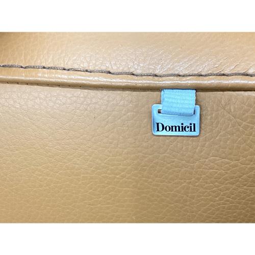 Domicil (ドミシール) 2人掛けソファー ブラウン オットマン付き 2人掛け 総革