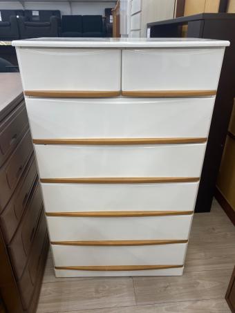 6段チェスト ナチュラル×ホワイト