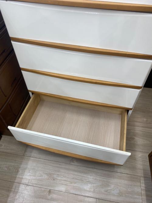 6段チェスト ナチュラル×ホワイト