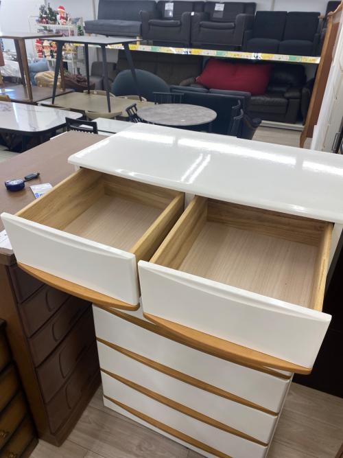 6段チェスト ナチュラル×ホワイト