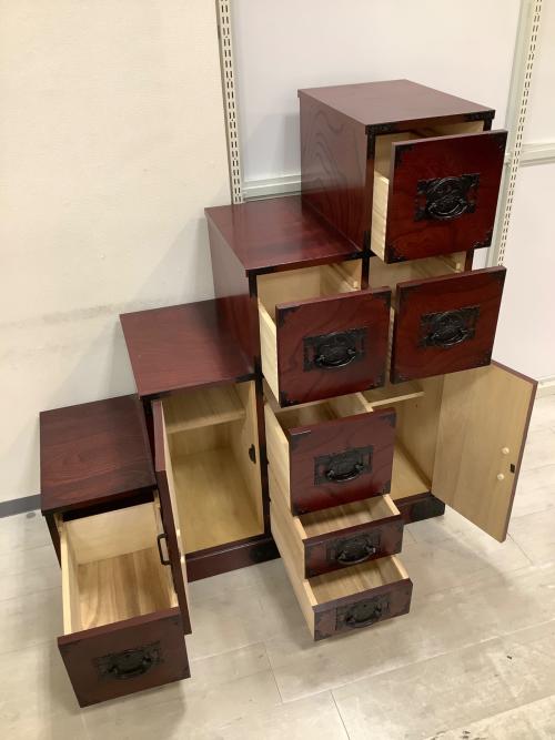 飛鳥民芸 階段箪笥 ブラウン