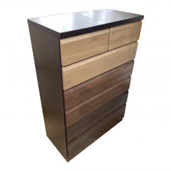 6段チェスト ナチュラル×ダークブラウン