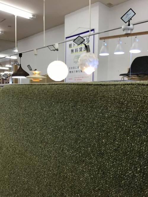 起立木工 (キリツモッコウ) 2人掛けソファー ナチュラル×グリーン ノルディ