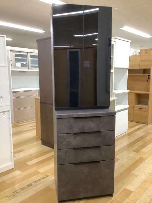 Pamouna (パモウナ) 食器棚 ソフトクローズ ブラック