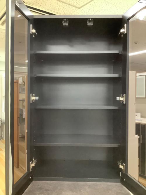 Pamouna (パモウナ) 食器棚 ソフトクローズ ブラック