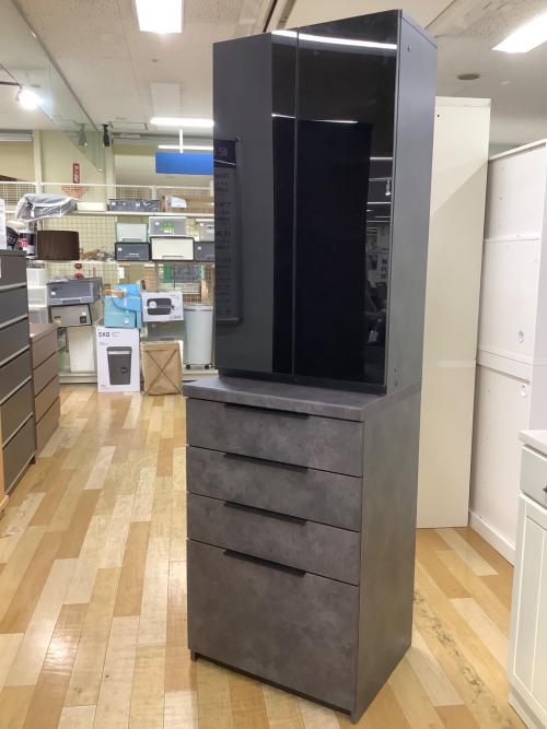 Pamouna (パモウナ) 食器棚 ソフトクローズ ブラック