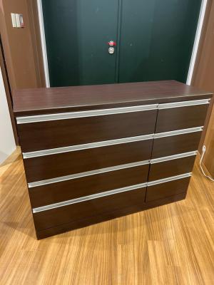 ニトリ ミドルチェスト 幅120 奥42 高90（ｃｍ） ダークブラウン