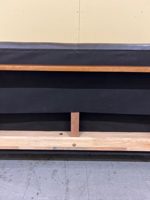 バイキャストPUソファ ダークブラウン ミート