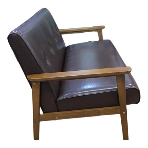 不二貿易 (フジボウエキ) バイキャストPUソファ 横幅128 奥行72 高さ70(㎝) ライトブラウン ミート