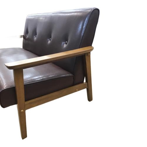 不二貿易 (フジボウエキ) バイキャストPUソファ 横幅128 奥行72 高さ70(㎝) ライトブラウン ミート