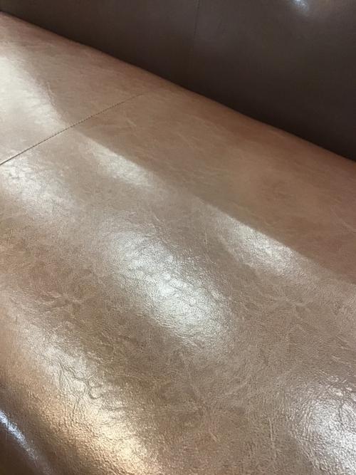 不二貿易 (フジボウエキ) バイキャストPUソファ 横幅128 奥行72 高さ70(㎝) ライトブラウン ミート