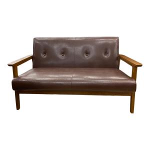 バイキャストPUソファ ライトブラウン ミート