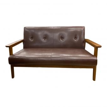 バイキャストPUソファ ライトブラウン ミート