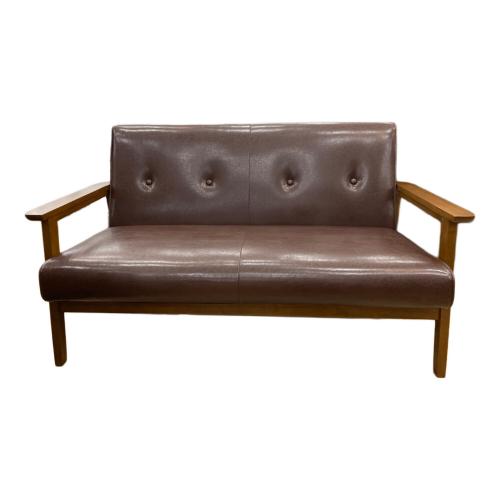 バイキャストPUソファ ライトブラウン ミート